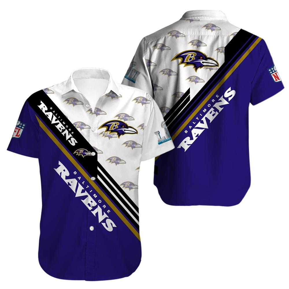 NFL Baltimore Ravens Pattern Hawaiian Shirt
