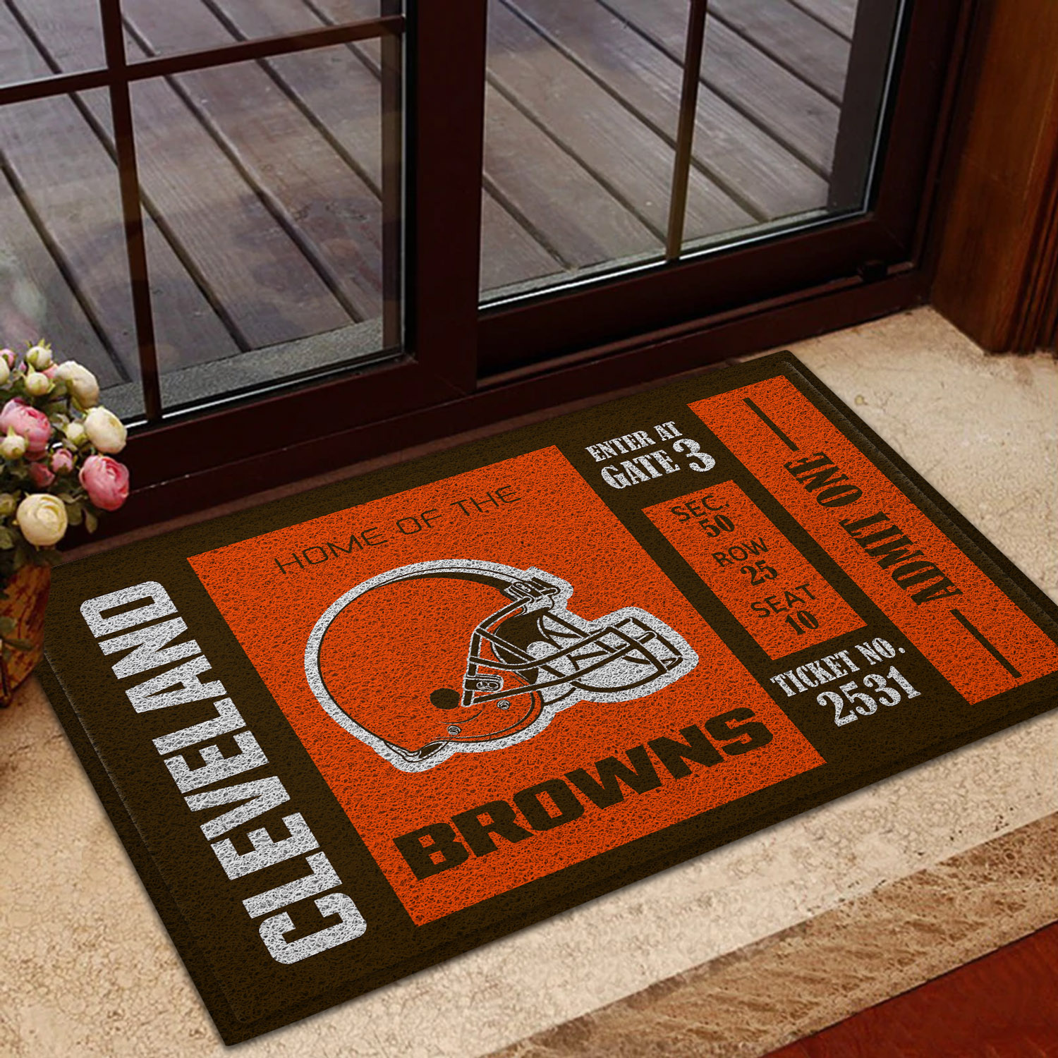 NFL Cleveland Browns Team Ticket Runner Doormat – Hothot 100621