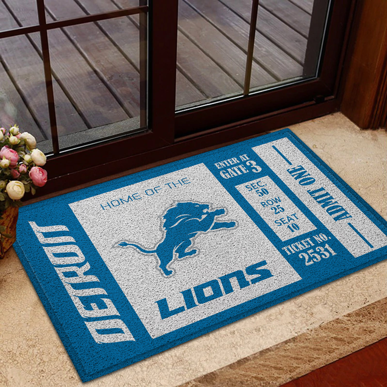 NFL Detroit Lions Team Ticket Runner Doormat – Hothot 100621