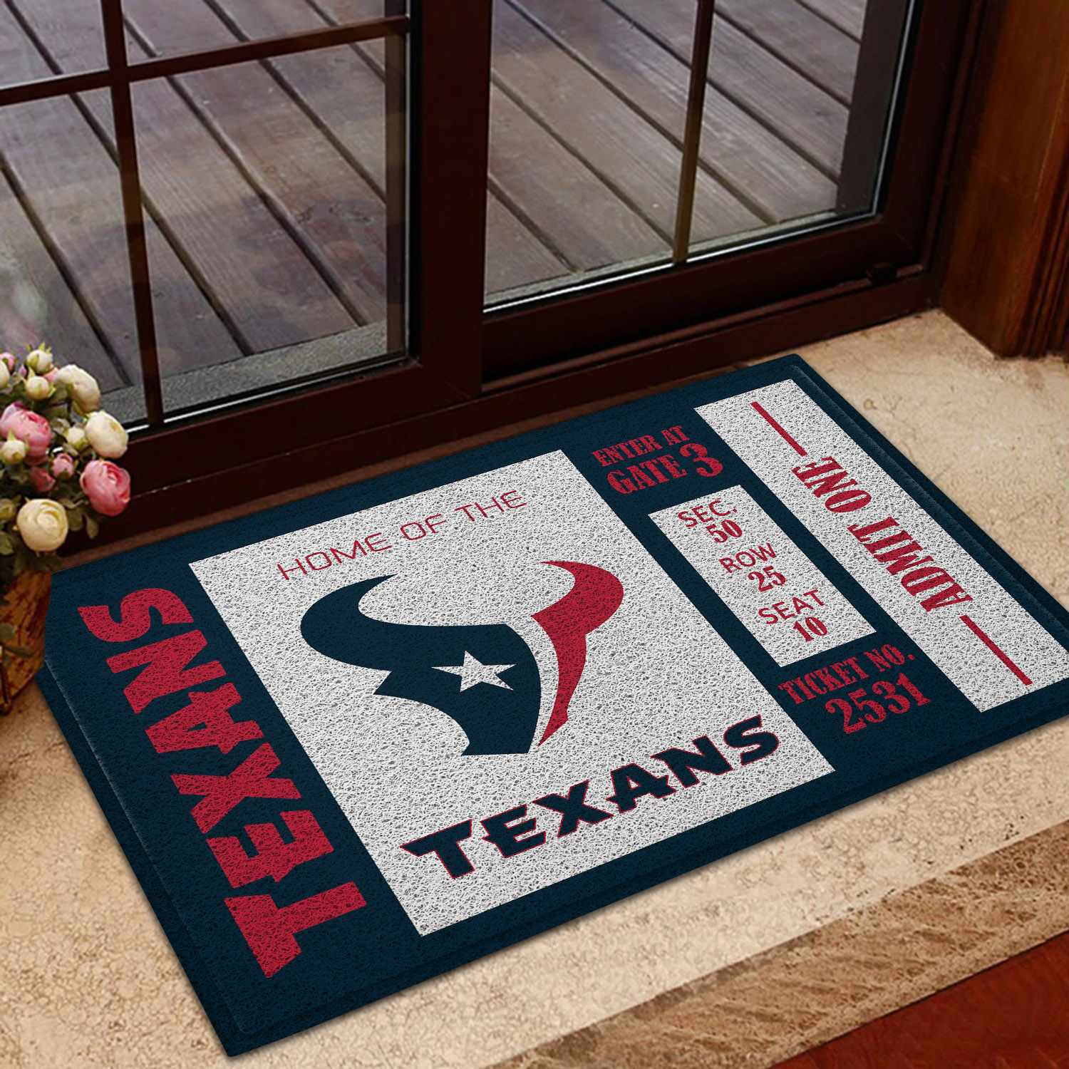 NFL Houston Texans Team Ticket Runner Doormat