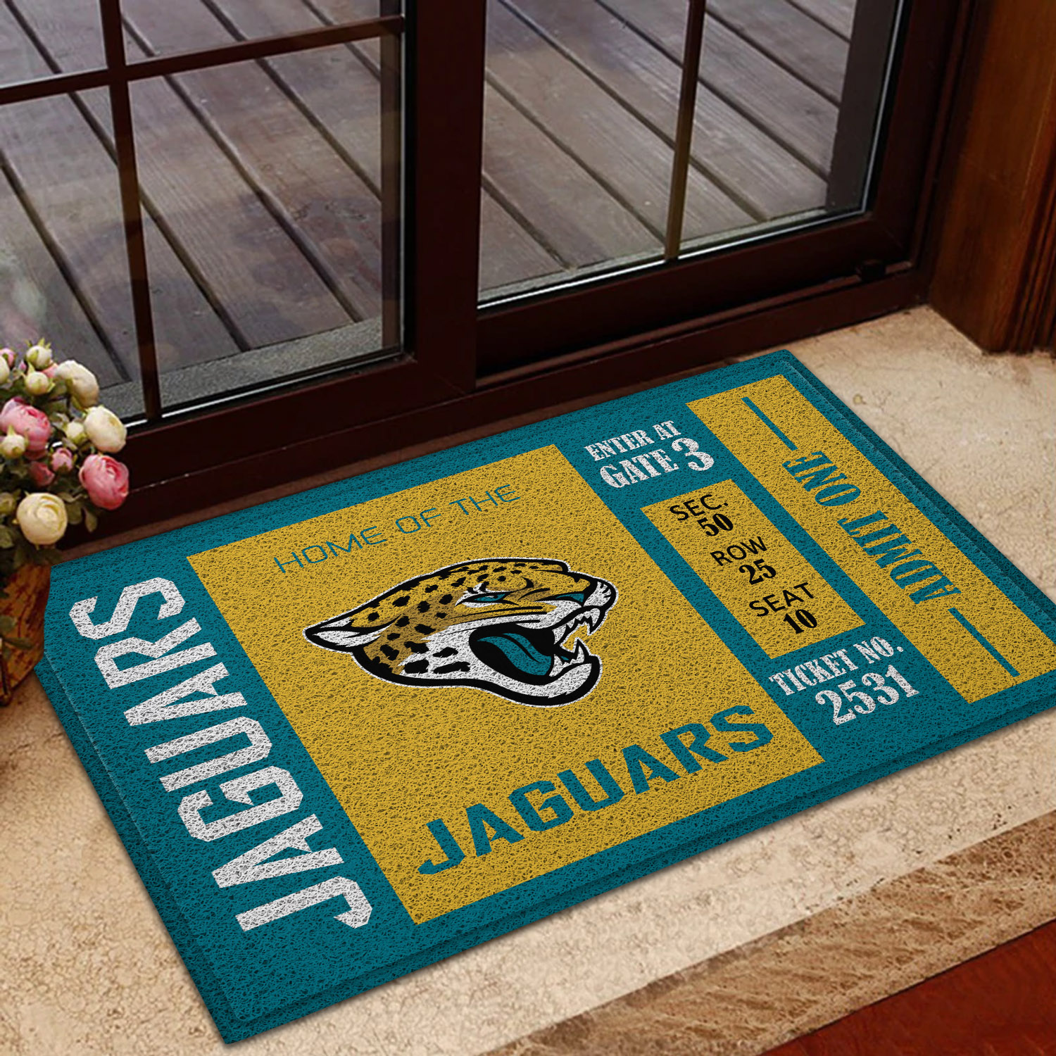 NFL Jacksonville Jaguars Team Ticket Runner Doormat – Hothot 100621