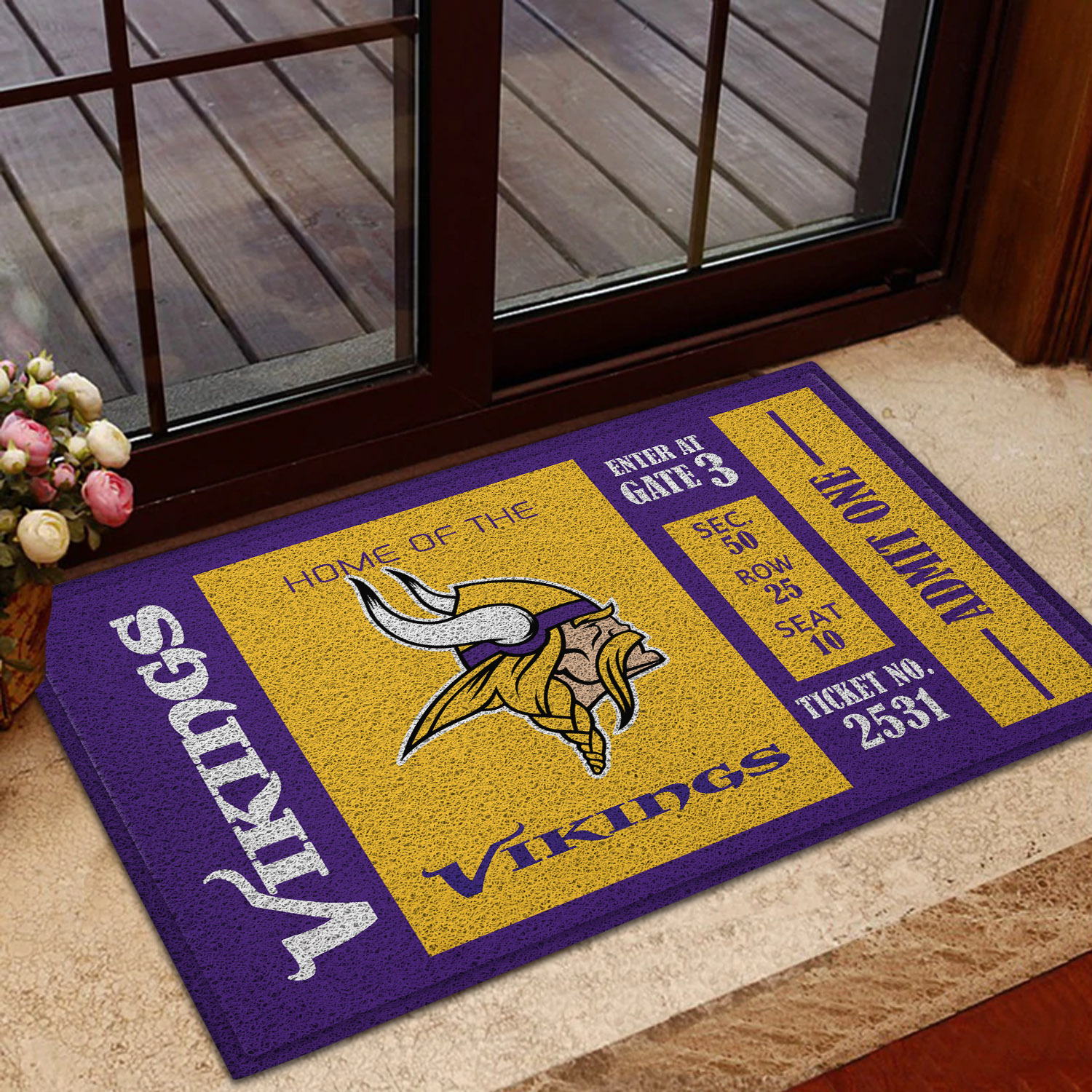 NFL Minnesota Vikings Team Ticket Runner Doormat – Hothot 100621