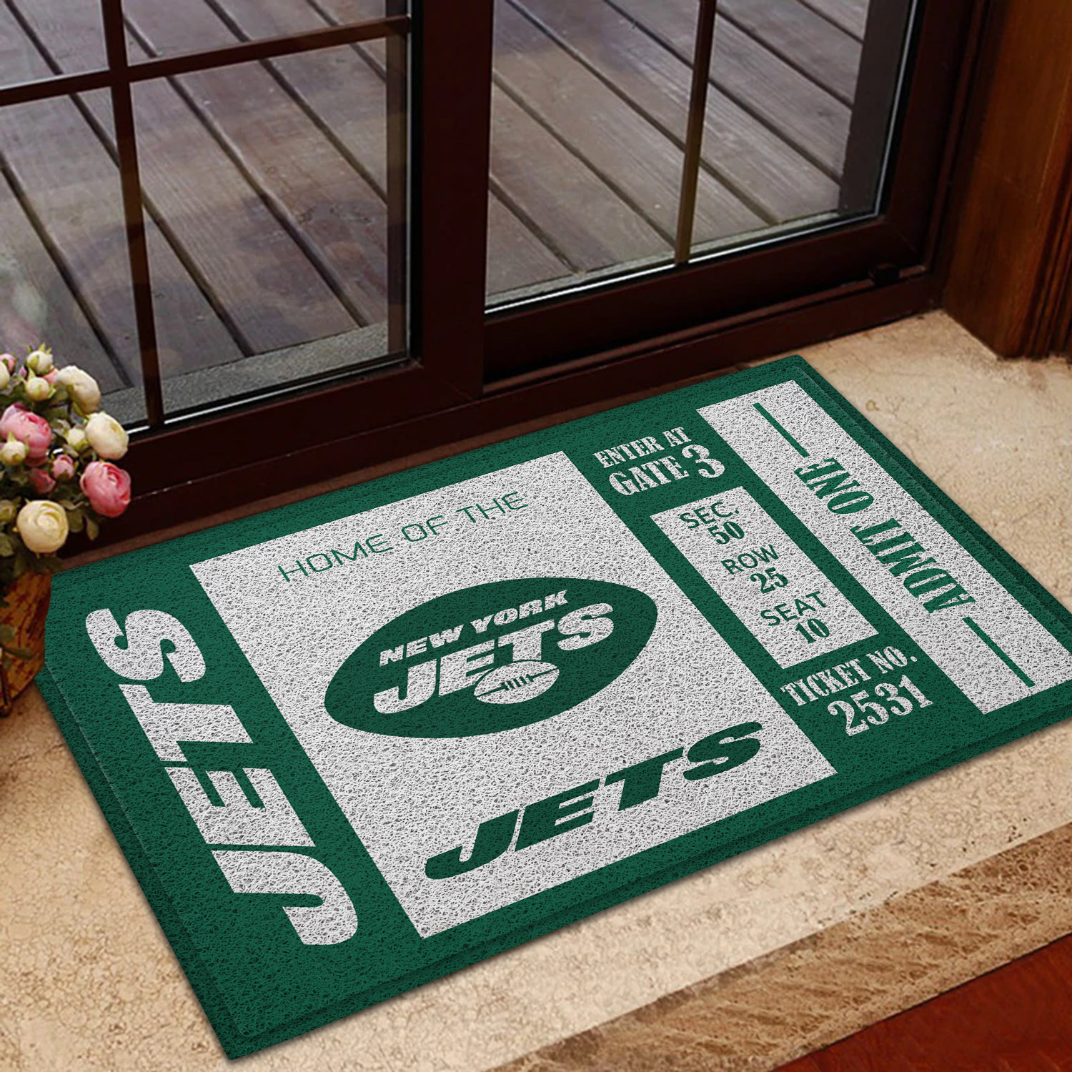 NFL New York Jets Team Ticket Runner Doormat