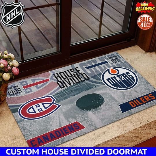 NHL House Divided Custom Doormat