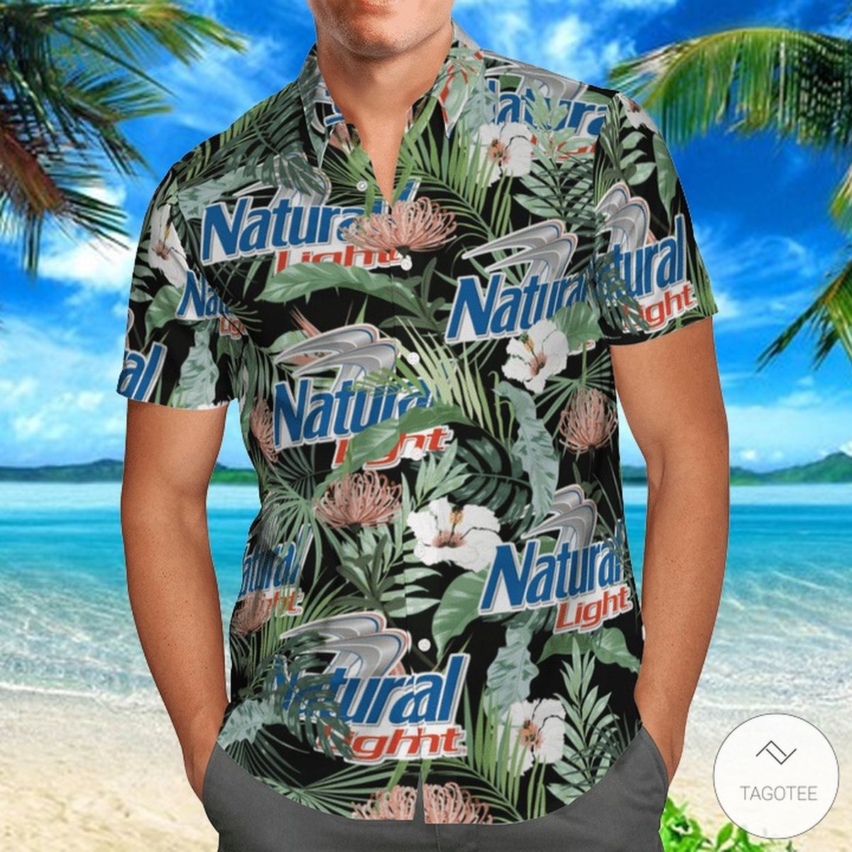 Natural Light Tropical Hawaiian Shirt