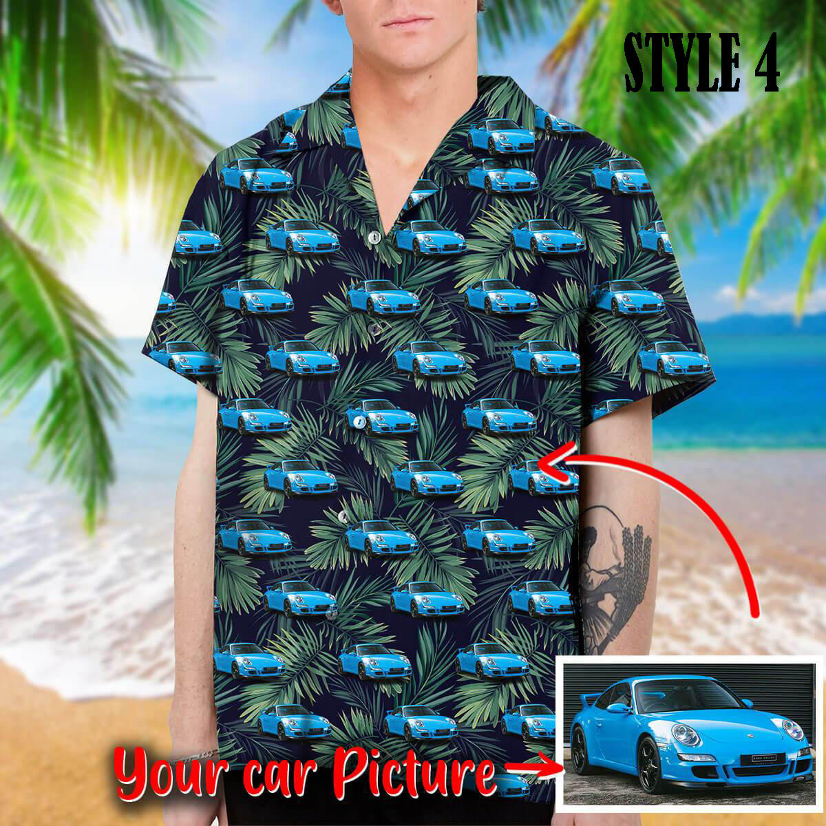 Personalized Car Collection Hawaiian Shirt 3