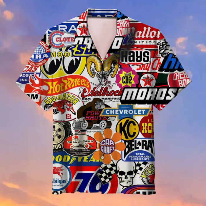 Racing Car Labeling Hawaiian Shirt – Boom customer 260621