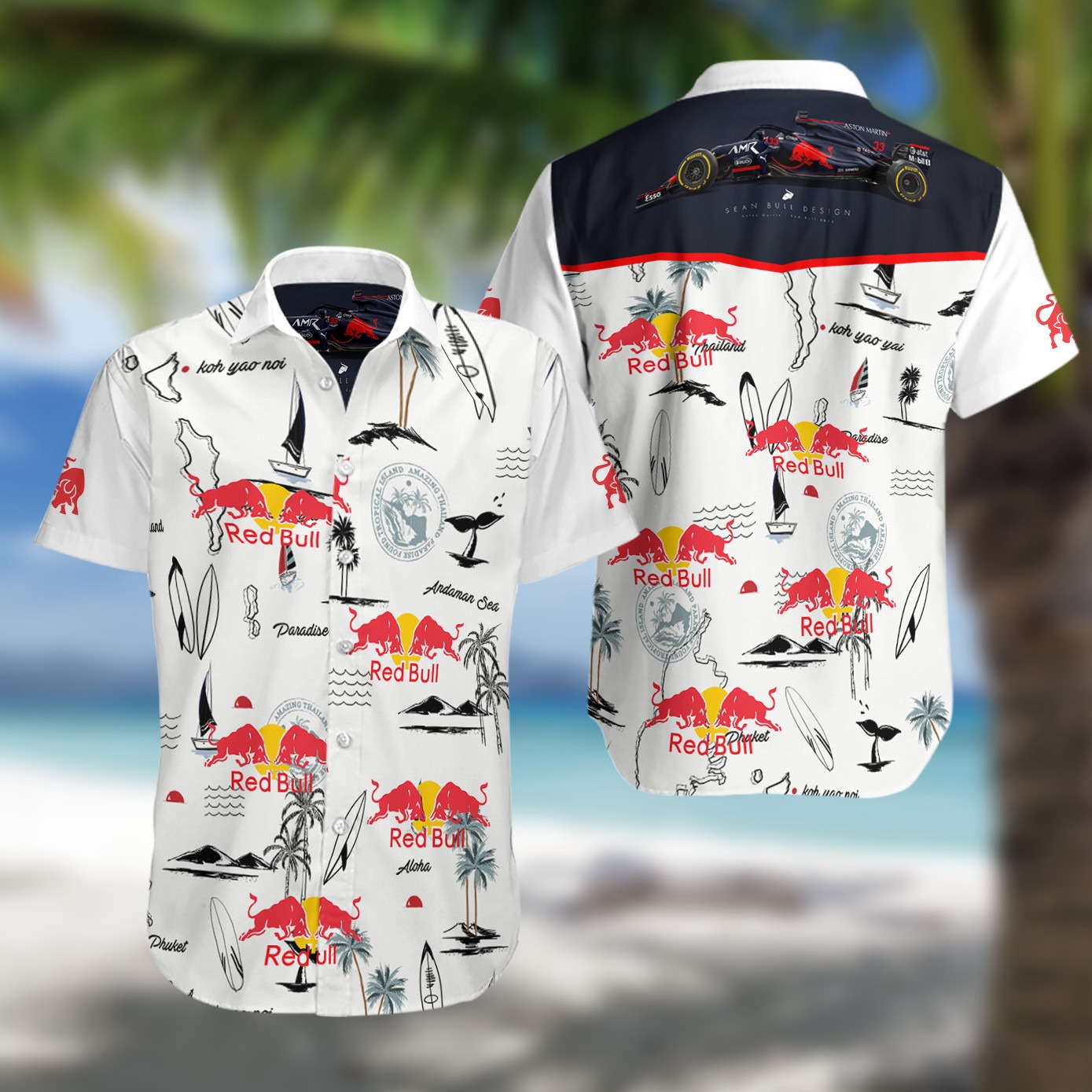Red Bull Racing F1 Hawaiian Shirt – Hothot 190621