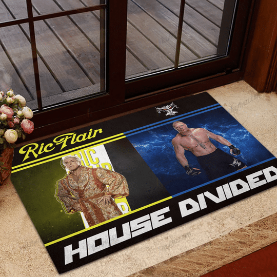 Ric Flair And Brock LesnarWWE All Wrestlers Custom Doormat House Divided