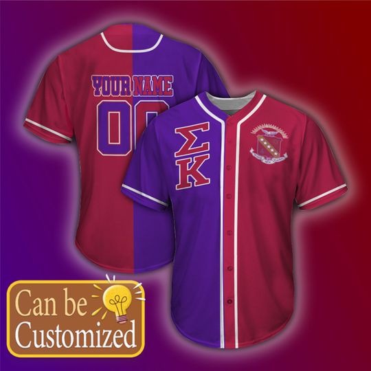 Sigma Kappa Personalized Unisex Baseball Jersey 1