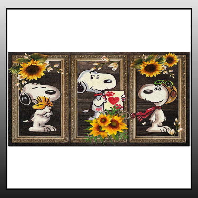 Snoopy Sunflower doormat1 1