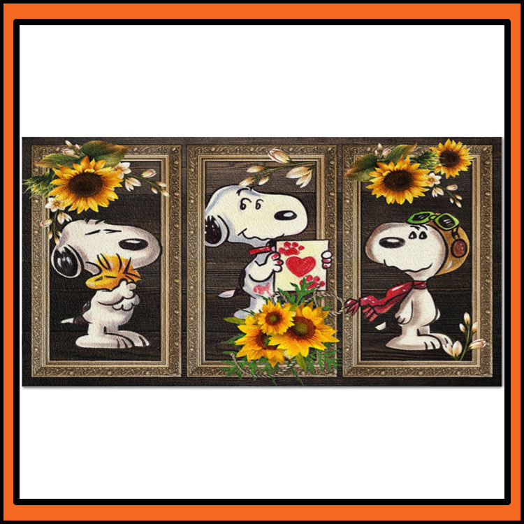 Snoopy Sunflower doormat2 1