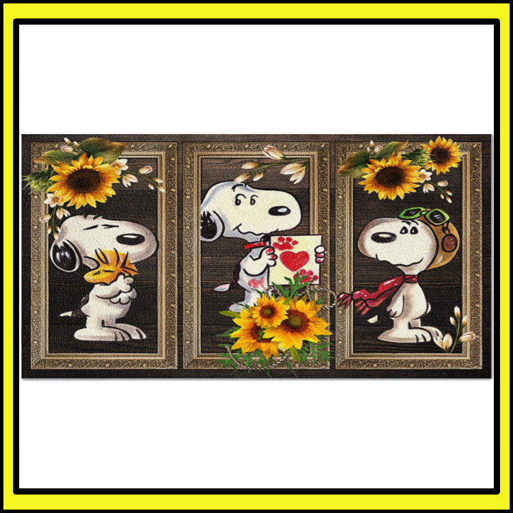 Snoopy Sunflower doormat3 1