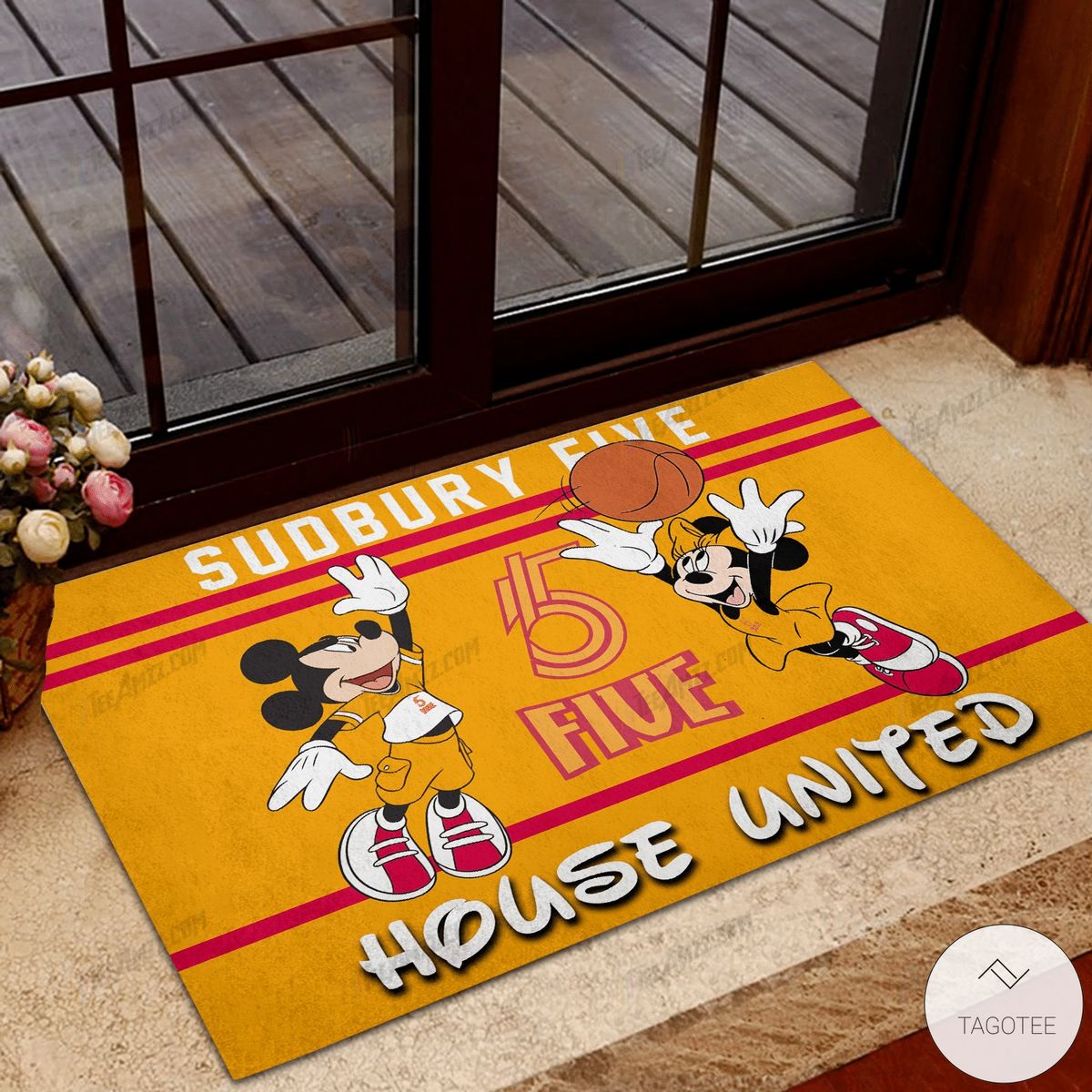 Sudbury Five House United Mickey Mouse And Minnie Mouse Doormat