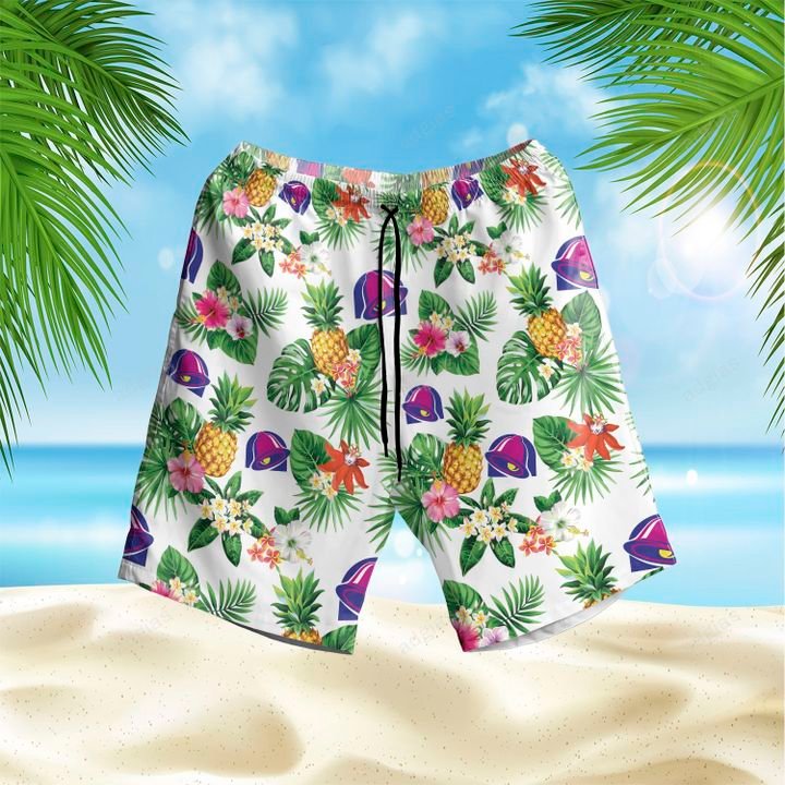 Taco Bell Hawaiian shirt Beach Shortsz