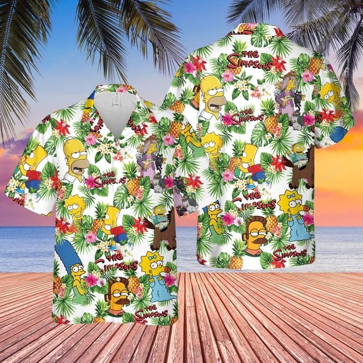 The Simpsons Tropical Hawaiian Shirt Beach Shorts