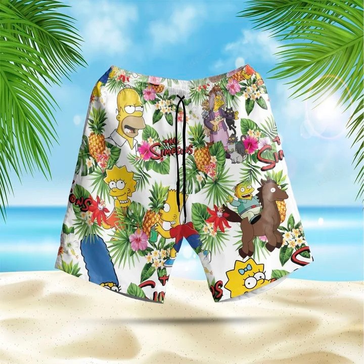 The Simpsons Tropical Hawaiian Shirt Beach Shortsz