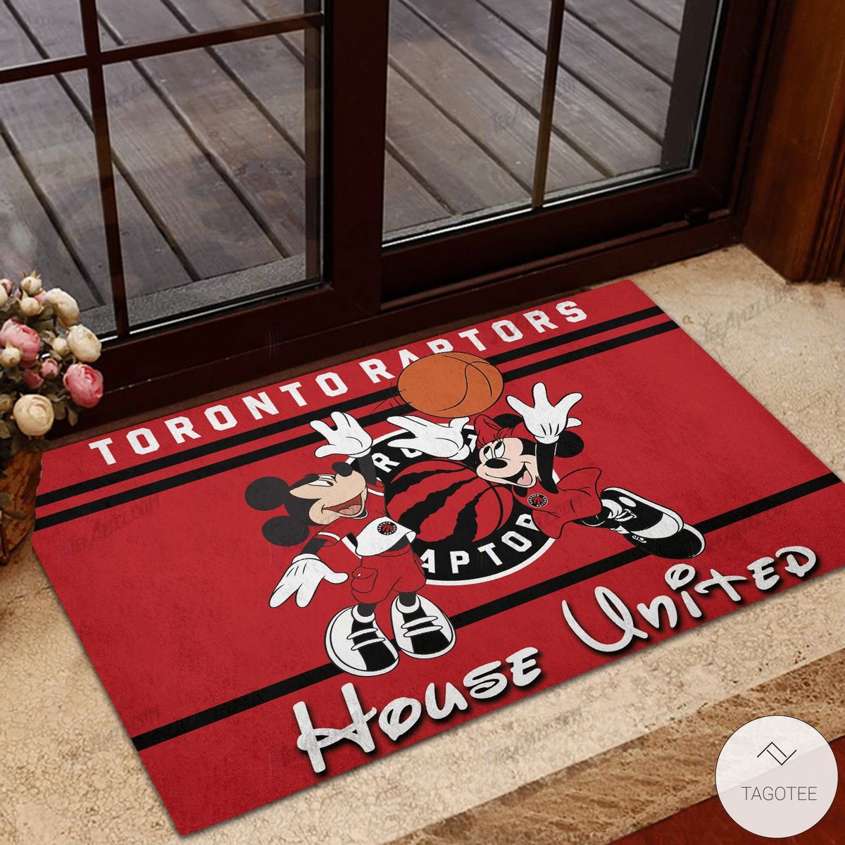 Toronto Raptors House United Mickey Mouse And Minnie Mouse Doormat – TAGOTEE