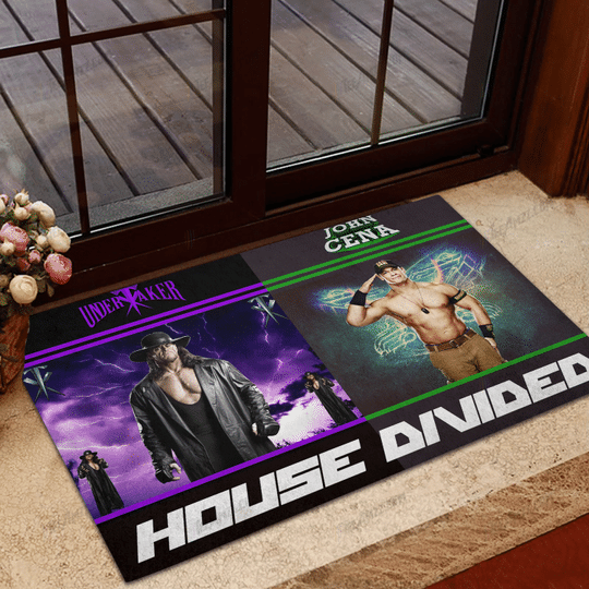 UnderTaker And John Cena WWE All Wrestlers Custom Doormat House Divided