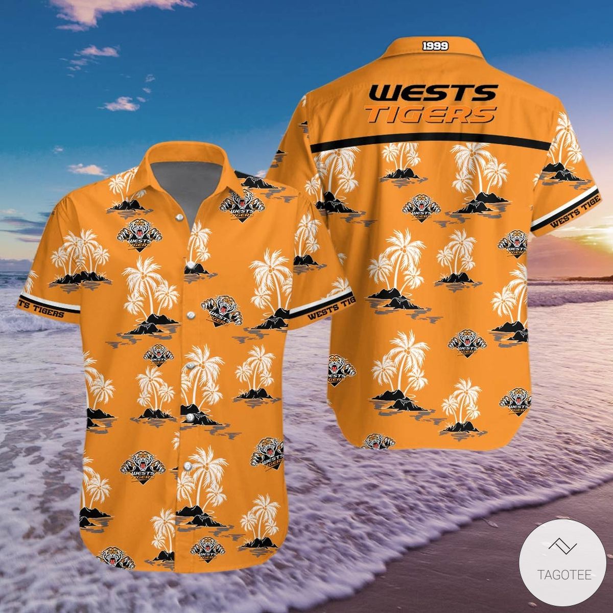 Wests Tigers Hawaiian Shirt- TAGOTEE