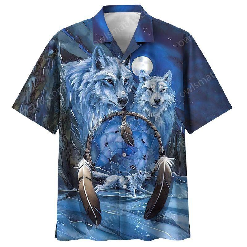 Wolf native style love peace hawaiian shirt – Teasearch3d 020621