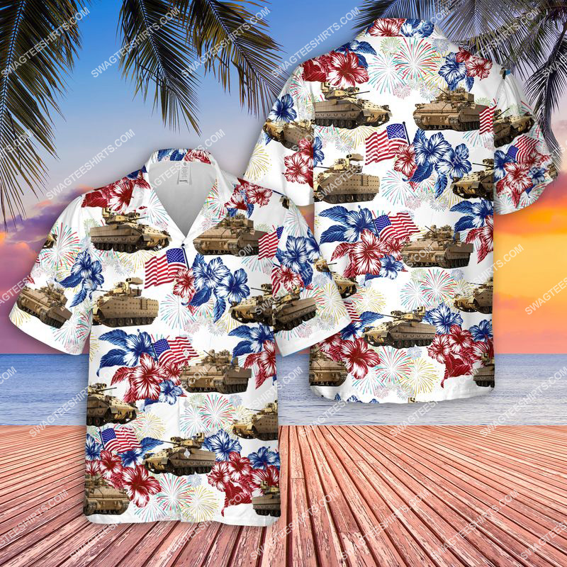 [special edition] bradley fighting vehicle 4th of july all over print hawaiian shirt – Maria