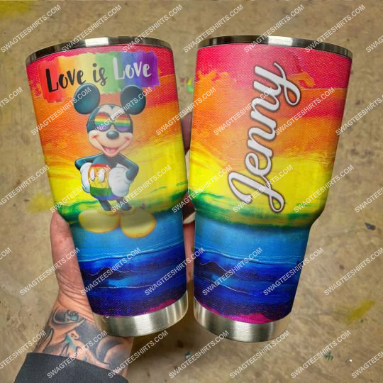[special edition] custom lgbt love is love mickey mouse steel tumbler – maria