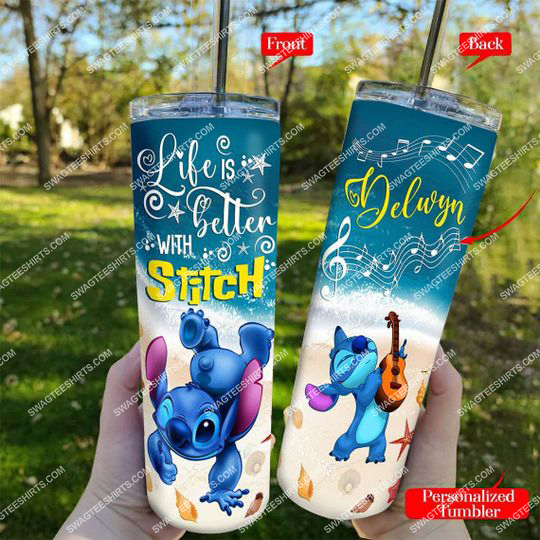 [special edition] custom life is better with stitch skinny tumbler – maria