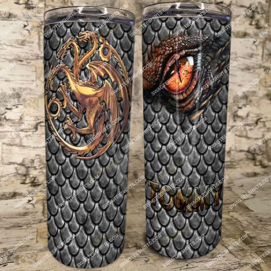 [special edition] custom name game of thrones winter is coming steel skinny tumbler – maria