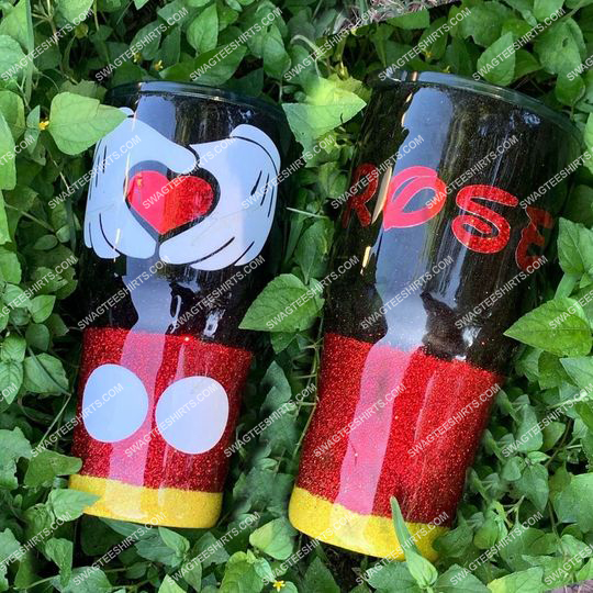 [special edition] custom name the walt disney mickey mouse glitter stainless steel tumbler – maria