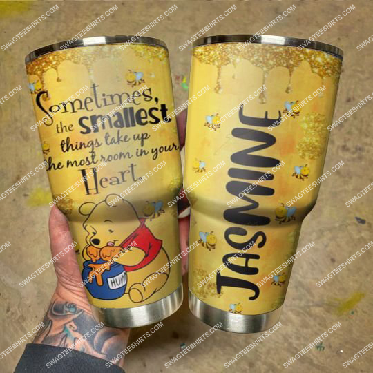 [special edition] custom winnie the pooh and honey steel tumbler – maria