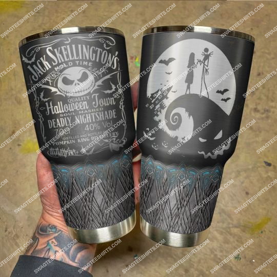 [special edition] jack skellington mold time and jack daniels old time stainless steel tumbler – maria