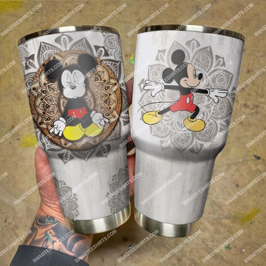 [special edition] mickey mouse yoga mandala stainless steel tumbler – maria