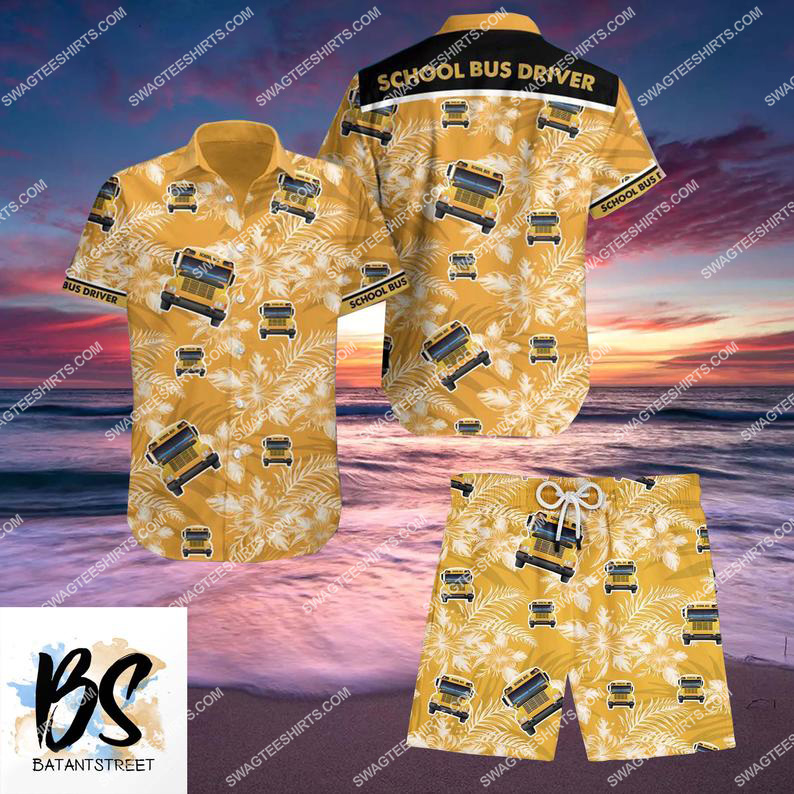 summer school bus driver full printing hawaiian shirt 1