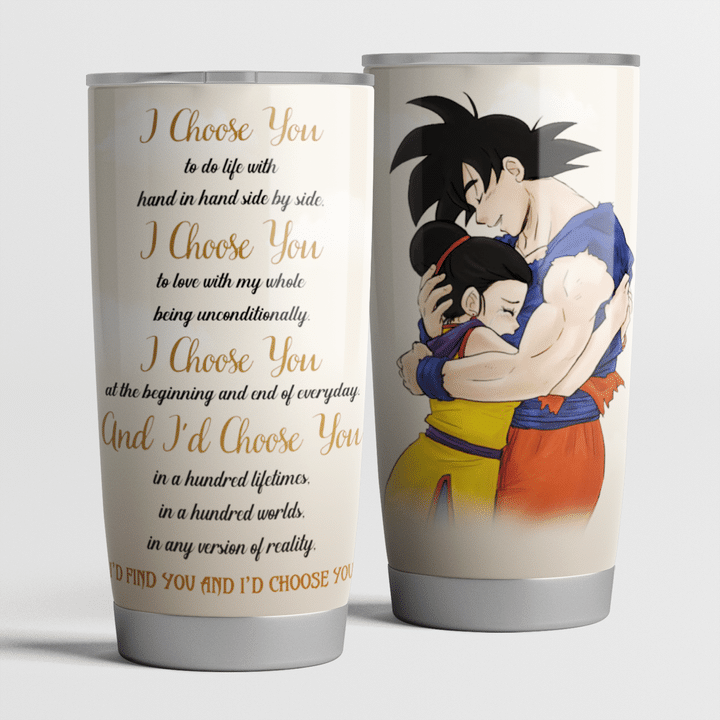 Son Goku and ChiChi I Choose You Tumbler – BBS