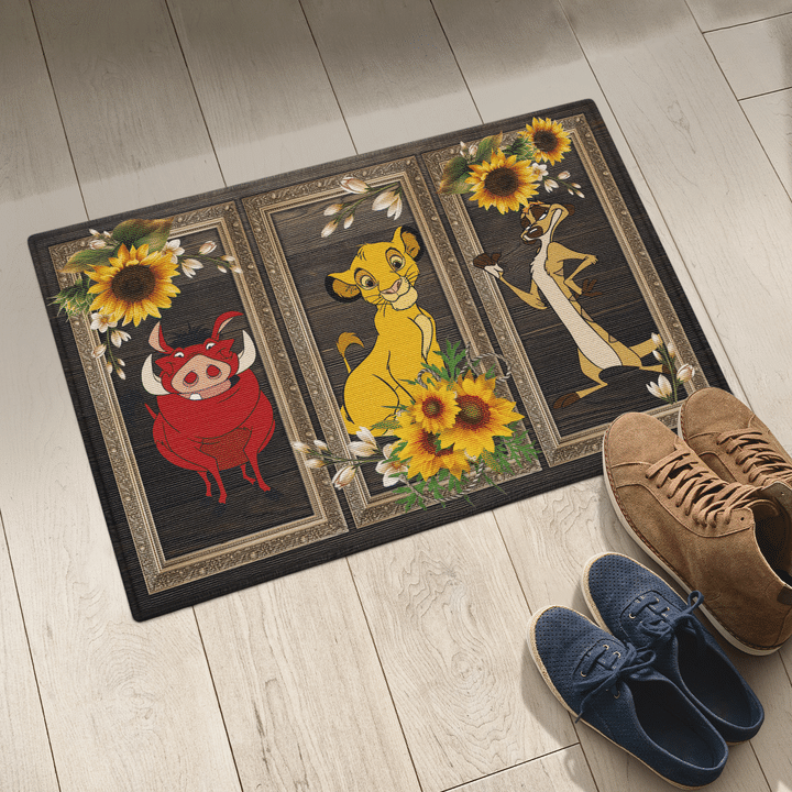 17 Lion King Sunflower Door Mat 3