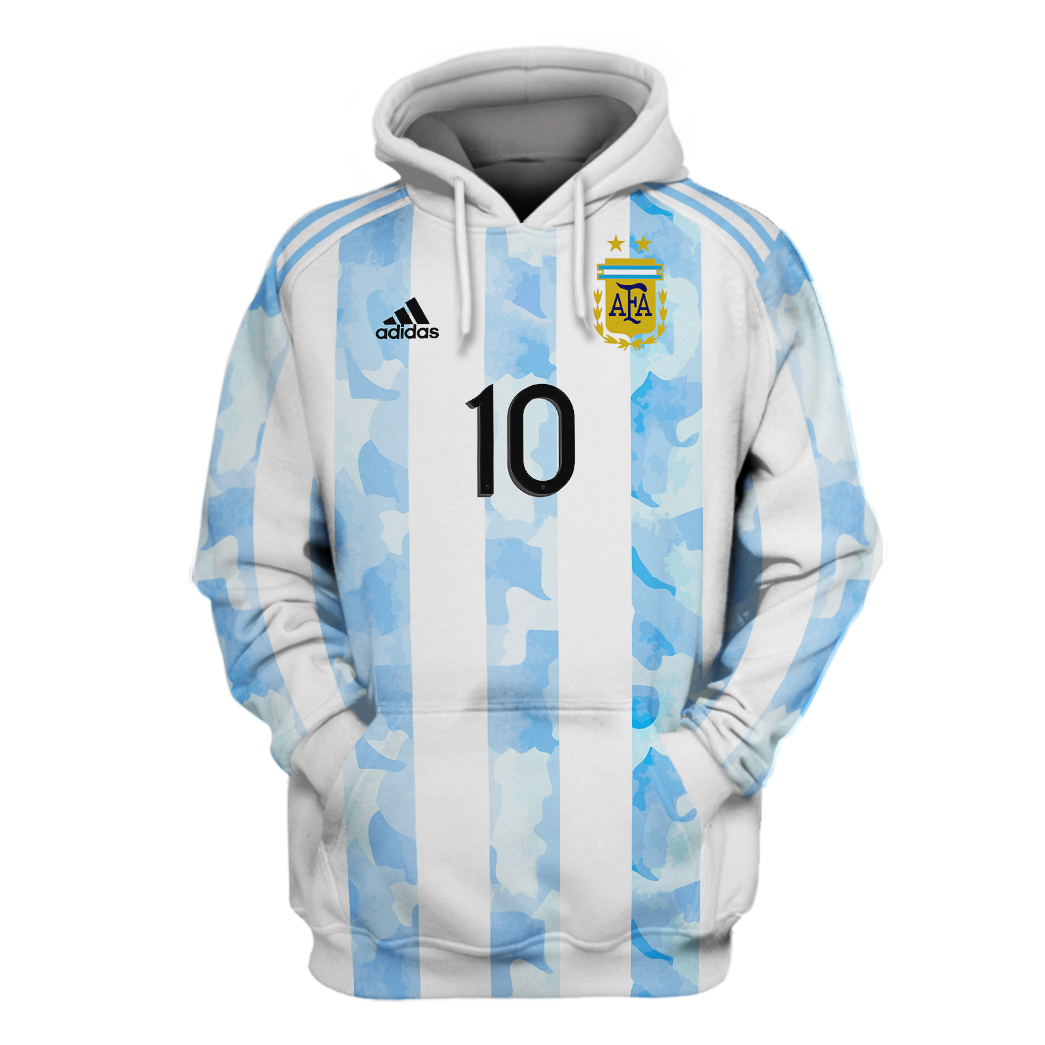 22 Argentina Messi 10 all over print 3d Hoodie And Shirt 1 1