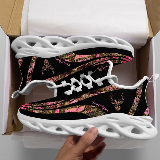 Hunting Girl Pink Camo Custom max soul Sneakers – BBS
