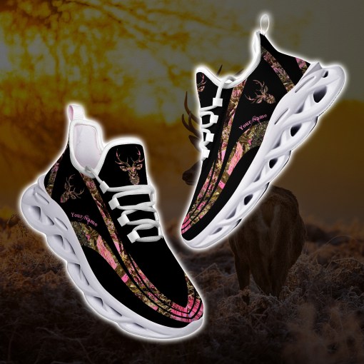 4 Deer Hunting girl Pink Camo clunky sneaker shoes 4