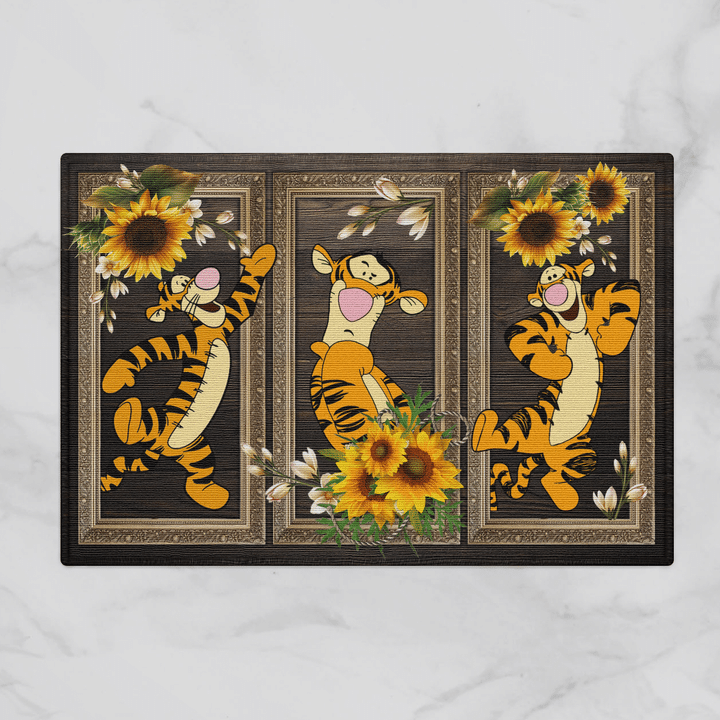 4 Tigger Sunflower doormat 2
