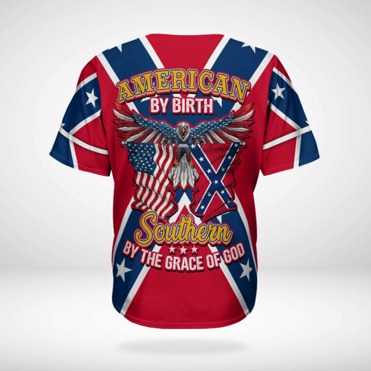 5 American By Birth Southern By The Grace Of God Baseball Jersey Shirt 3