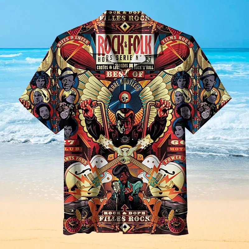 80s Rock Band Short Sleeve Hawaiian Shirt – Hothot 310721