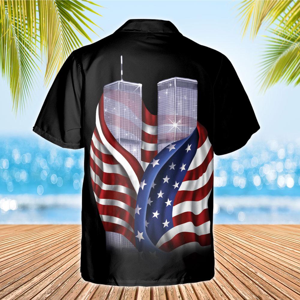 9 11 never forget memorial hawaiian shirt 1