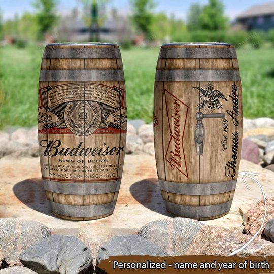 Budweiser King of Beer Custom Name and Year Tumbler – BBS
