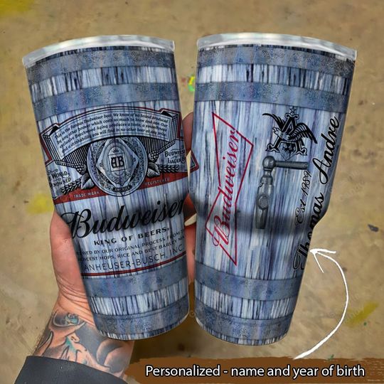 9 Budweiser King of Beer Custom Name and Year Tumbler 3