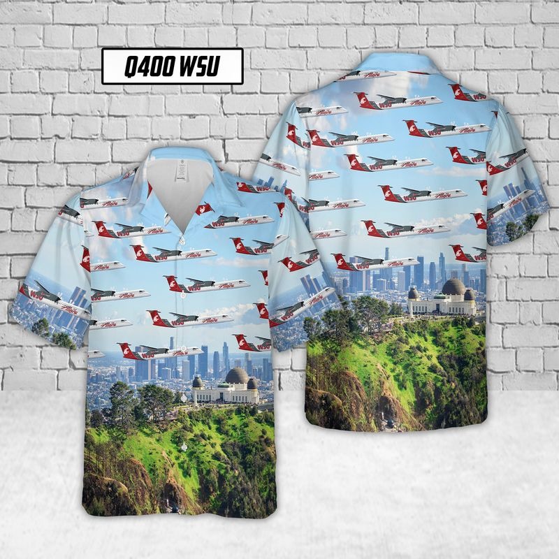 Alaska Airlines Q400 WSU Hawaiian Shirt – Hothot 300721