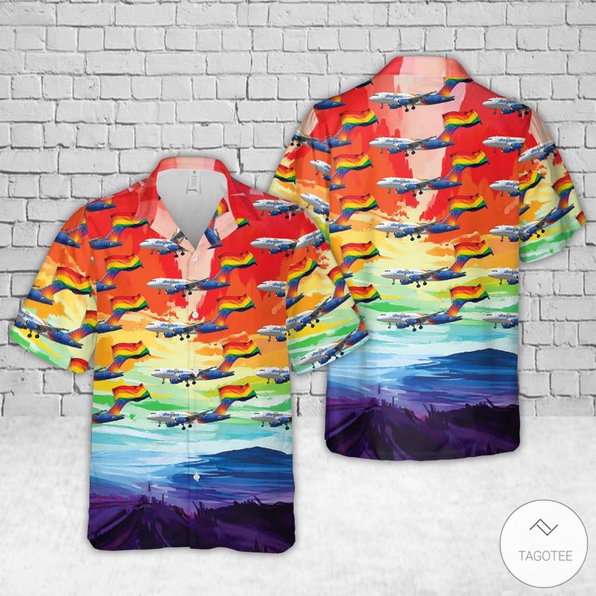 Allegiant Airlines Fly With LGBT Pride Hawaiian Shirt – TAGOTEE