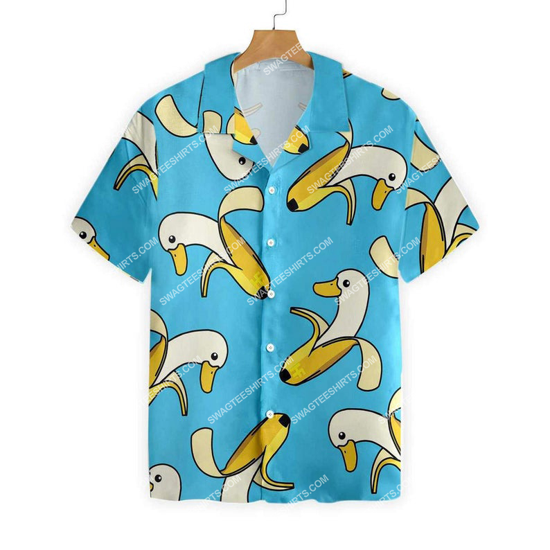 Banana duck summer vacation hawaiian shirt 1