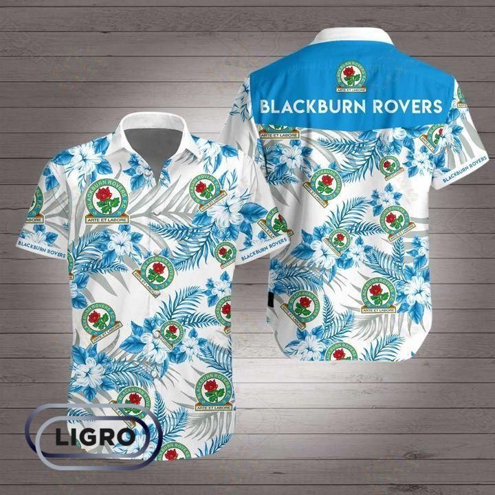 Blackburn Rovers Premier League Football Hawaiian Shirt