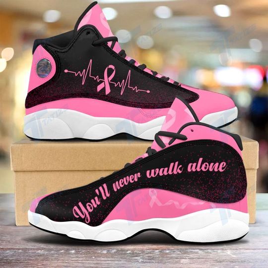Breast cancer youll never walk alone air Jordan 13 Sneaker1